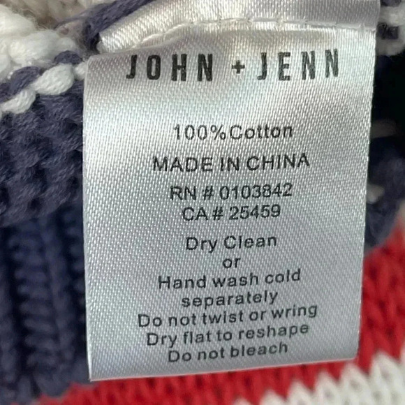 J + L John + Jenn Women's Small Striped Sweater Multicolor 100% Cotton Casual S - Picture 5 of 7